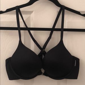 Black Aerie Front-Clasp Push-Up Bra